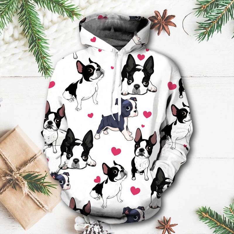 Boston Terrier All Over Printed Hoodie X261249