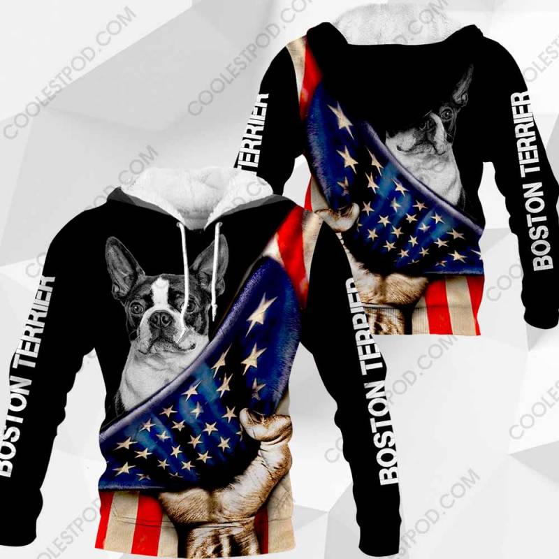 Boston Terrier All Over Printed Hoodie – BT040174