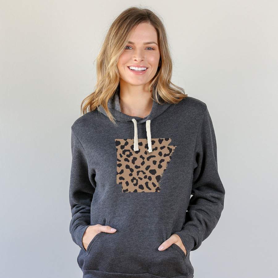 Arkansas Leopard Pattern Hoodie