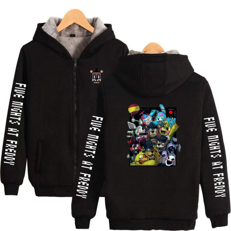 Five Nights at Freddy Adult Fashion Fleece Catching Hoodie Thickening Cozy Sweatshirt