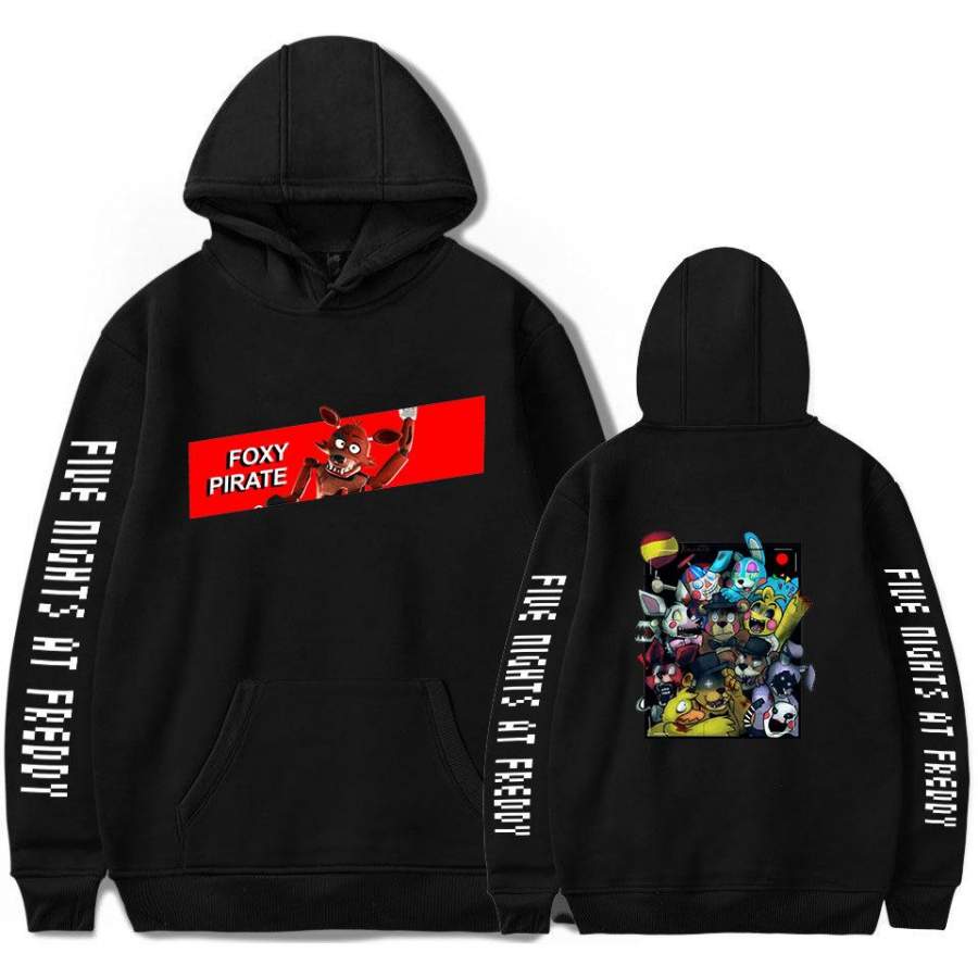 Five Nights at Freddy Print Adult Fashion Hooded Sweatshirt Cozy Lovers Pullover