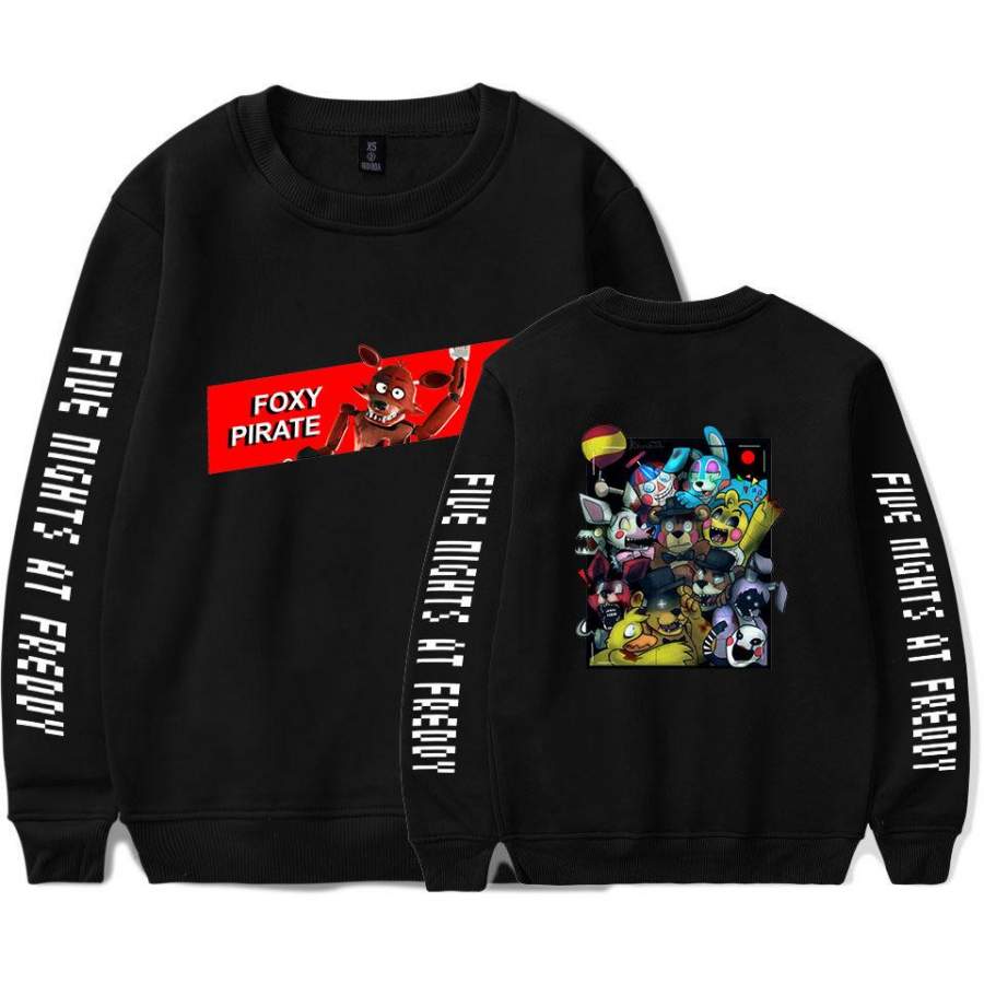 Five Nights at Freddy Print Adult Fashion Crew-neck Sweatshirt Cozy Lovers Pullover