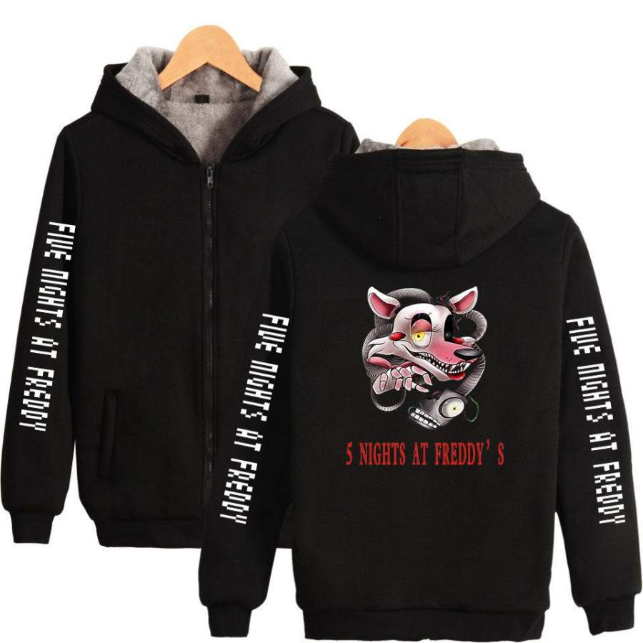 Five Nights at Freddy Print Adult Casual Cotton-padded Clothes Long Sleeve Fleece Hoodie