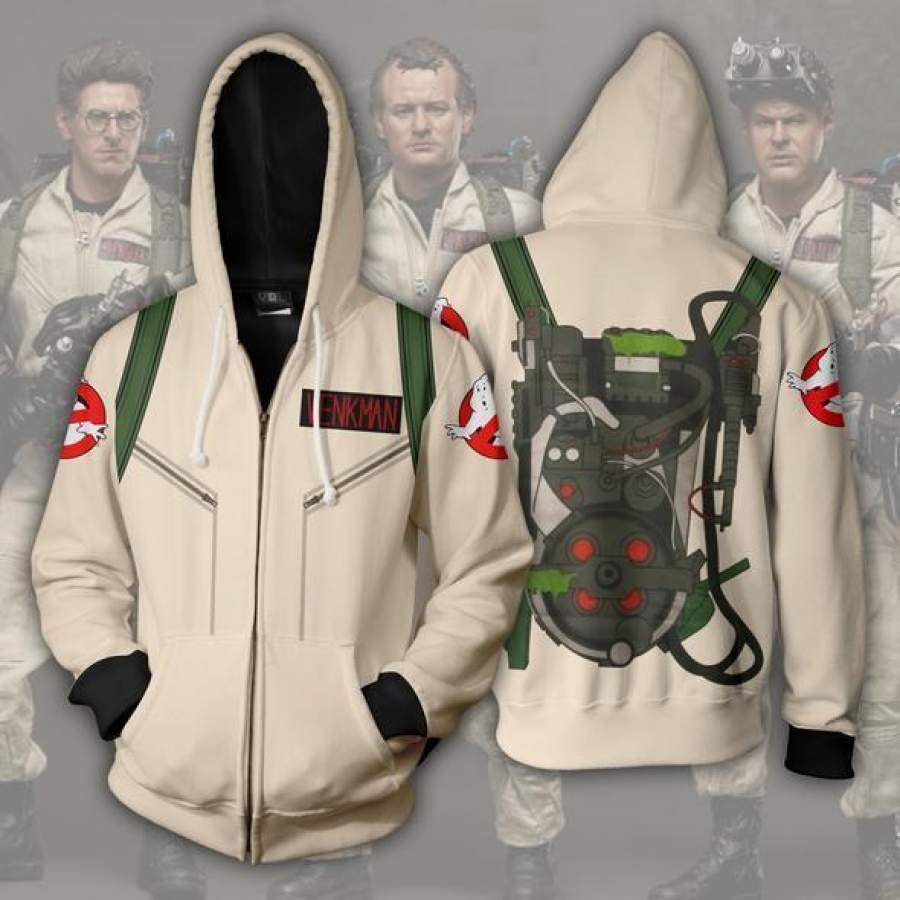 2019 Ghostbusters Cosplay Zip Up Hoodie Unisex Hoodie Sweatershirt