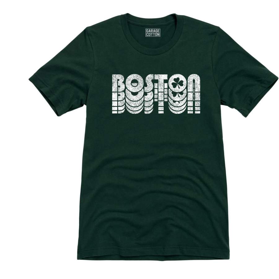 Boston Shamrock Retro – Men’s Short Sleeve T-Shirt