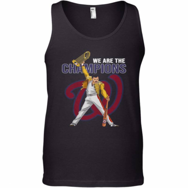 Freddie Mercury Nationals World We Are The Champions Tank Top