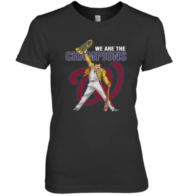 Freddie Mercury Nationals World We Are The Champions Premium Women's T-Shirt