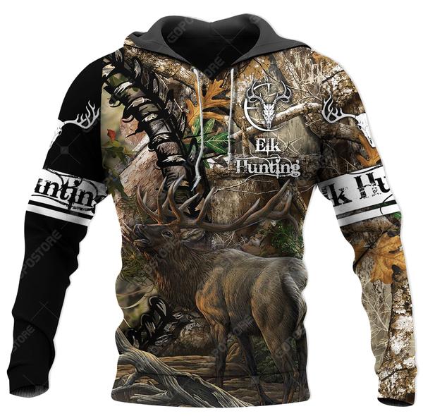 Elk Hunting Rope 3D All Over Print | Hoodie | Unisex | Full Size | Adult | Colorful | HT5106