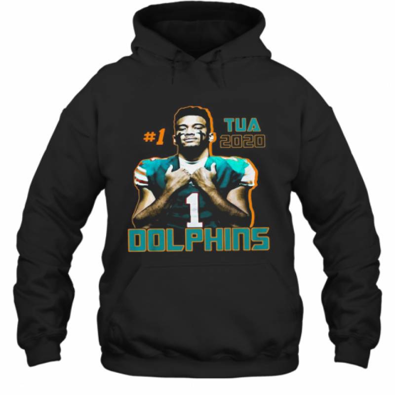 1 Tua Tagovailoa 2020 Miami Dolphins Football Hoodie