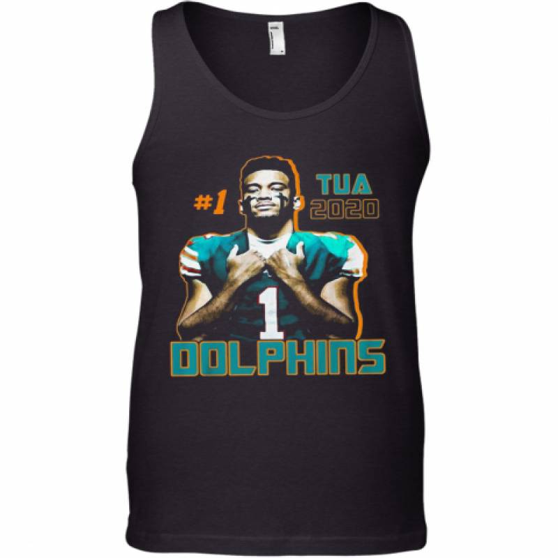 1 Tua Tagovailoa 2020 Miami Dolphins Football Tank Top