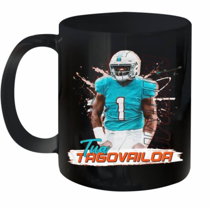 1 Tua Tagovailoa Miami Dolphins Football Ceramic Mug 11oz