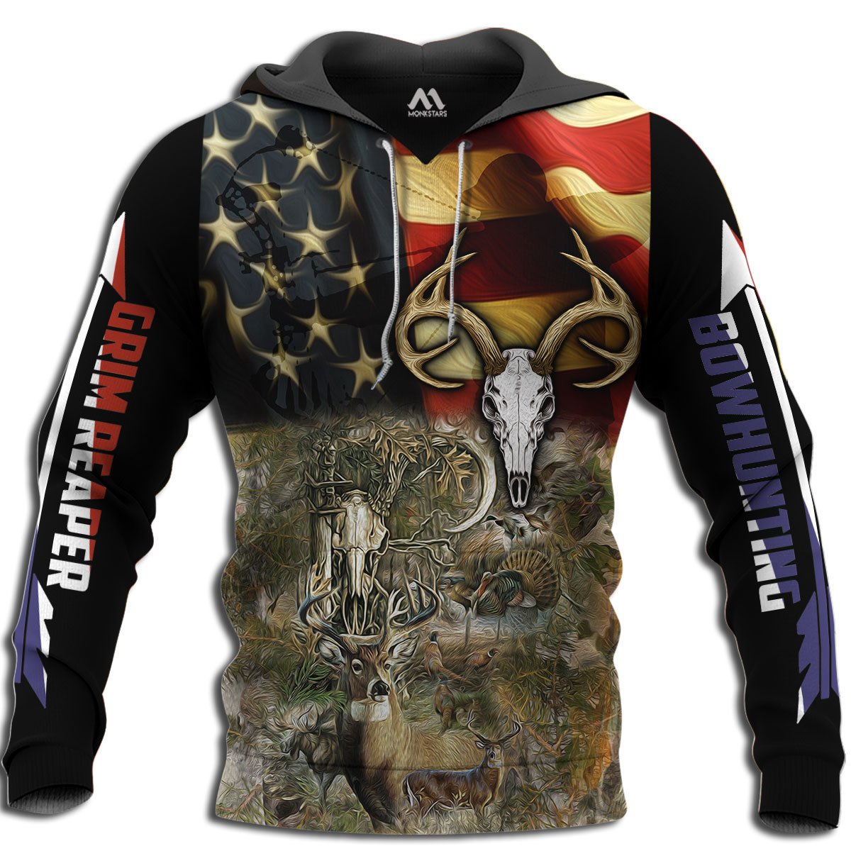 Grim Reaper Bowhunting Deer 3D All Over Print | Hoodie | Unisex | Full Size | Adult | Colorful | HT5114