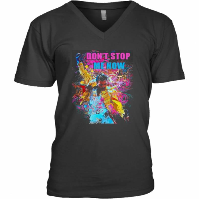 Freddie Mercury Don'T Stop Me Now V-Neck T-Shirt