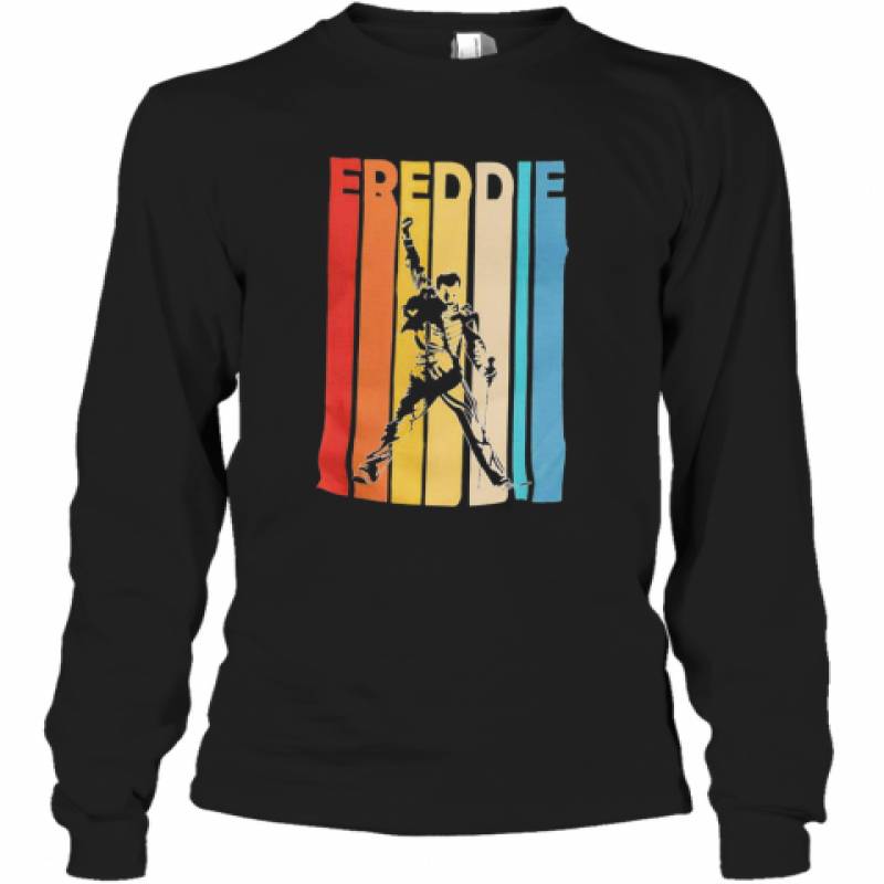 Freddie Mercury Vintage Retro Long Sleeve T-Shirt