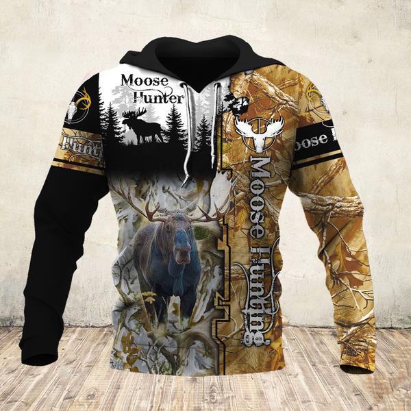 Moose Hunting 3D All Over Print | Hoodie | Unisex | Full Size | Adult | Colorful | HT5130