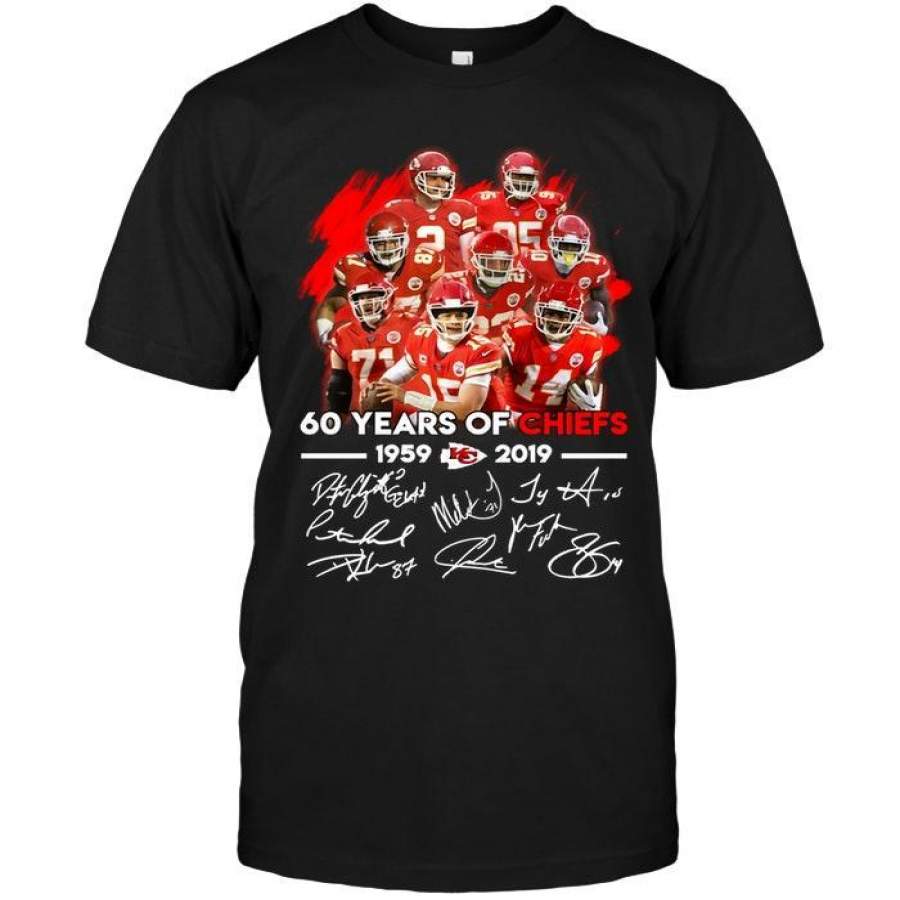 60 Years of Kansas City Chiefs Signed Shirts Best Tee 2020