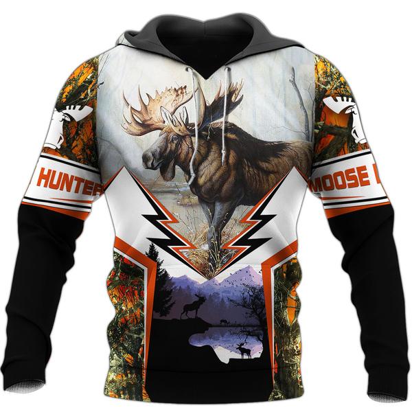 Moose Hunting 3D All Over Print | Hoodie | Unisex | Full Size | Adult | Colorful | HT5162