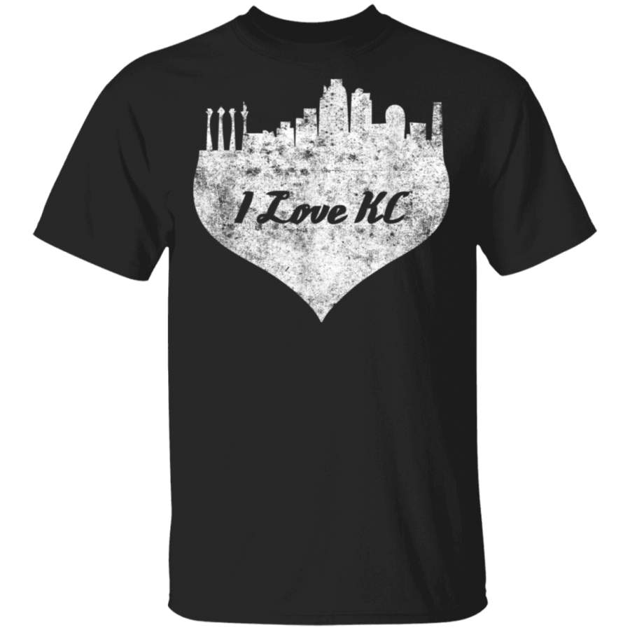 I love Kansas City Shirt Vintage KC Heart Appreciation Gift G500 5.3 oz. T-Shirt