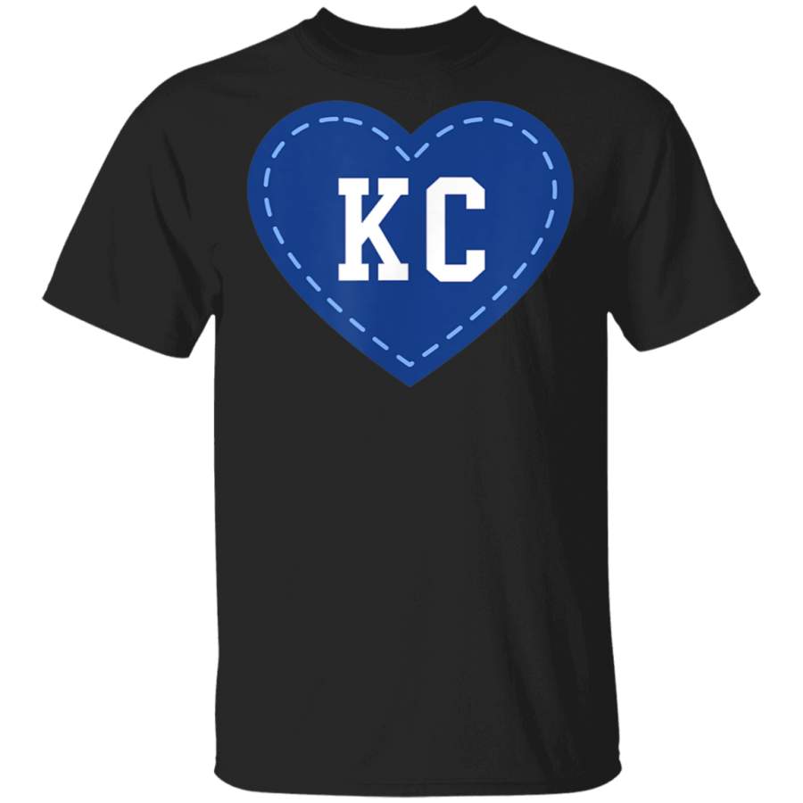 Heart KC Royal Blue Vintage I Hearts Stitch Kansas City TShirt G500 5.3 oz. T-Shirt