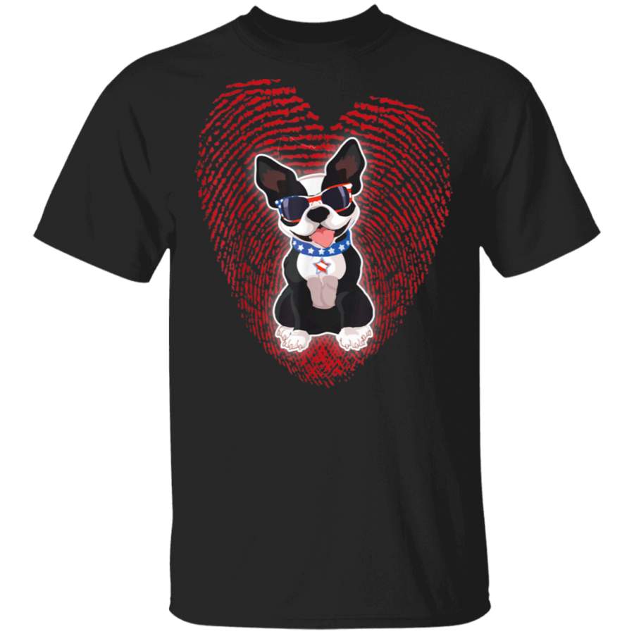 Boston Terrier Valentine For Dad Mom Dog Owner Gift G500 Gildan 5.3 oz. T-Shirt