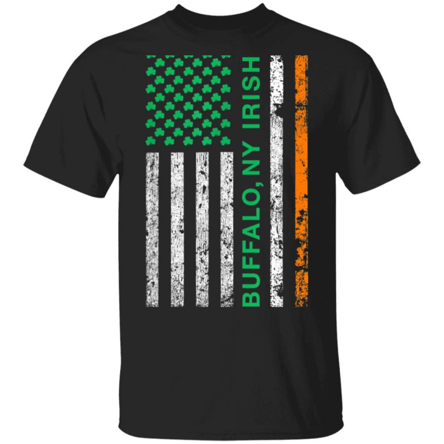 Buffalo New York Irish American US Flag Shirt