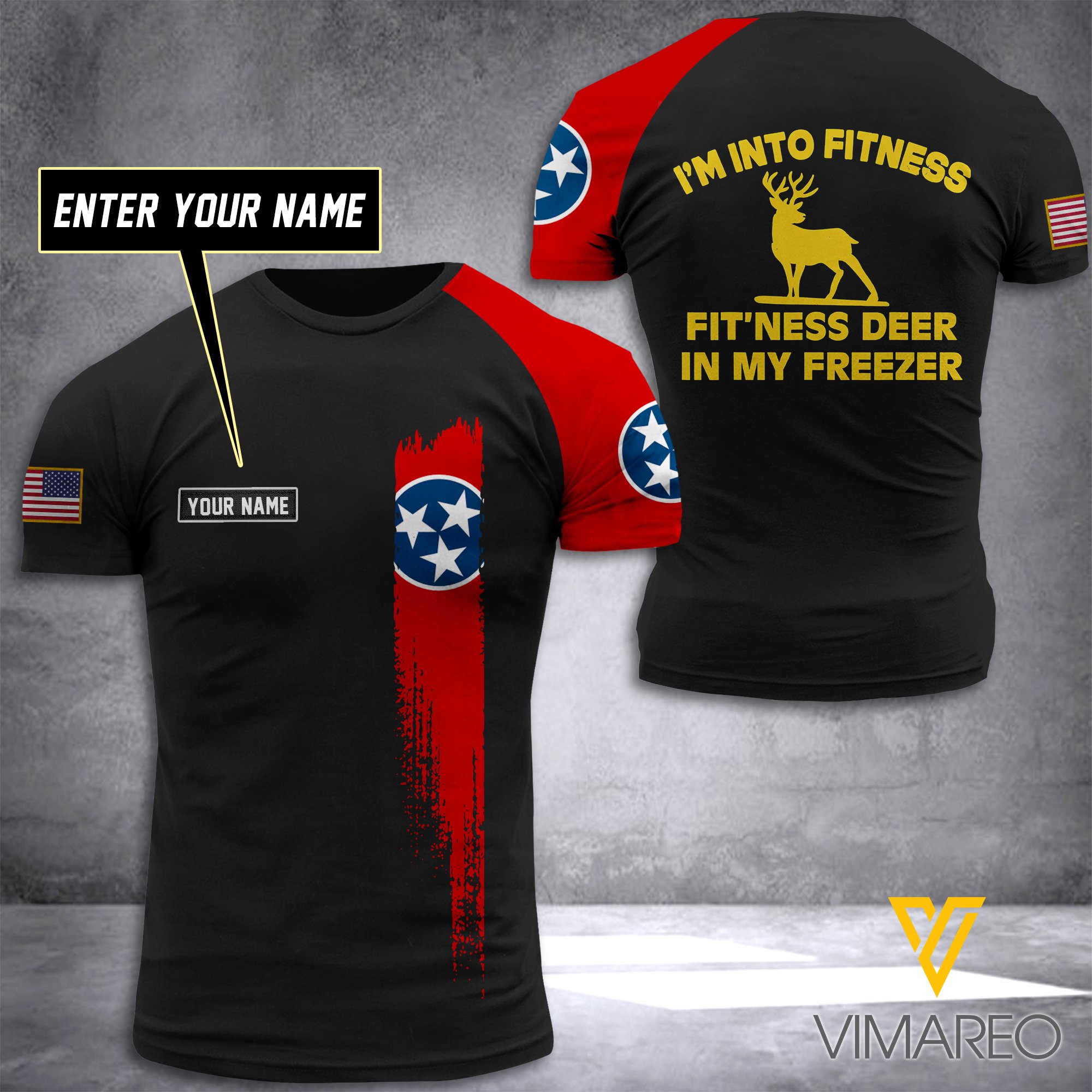 Customized Tennessee Hunter 3D Printed Combat Shirt Ezmq0207