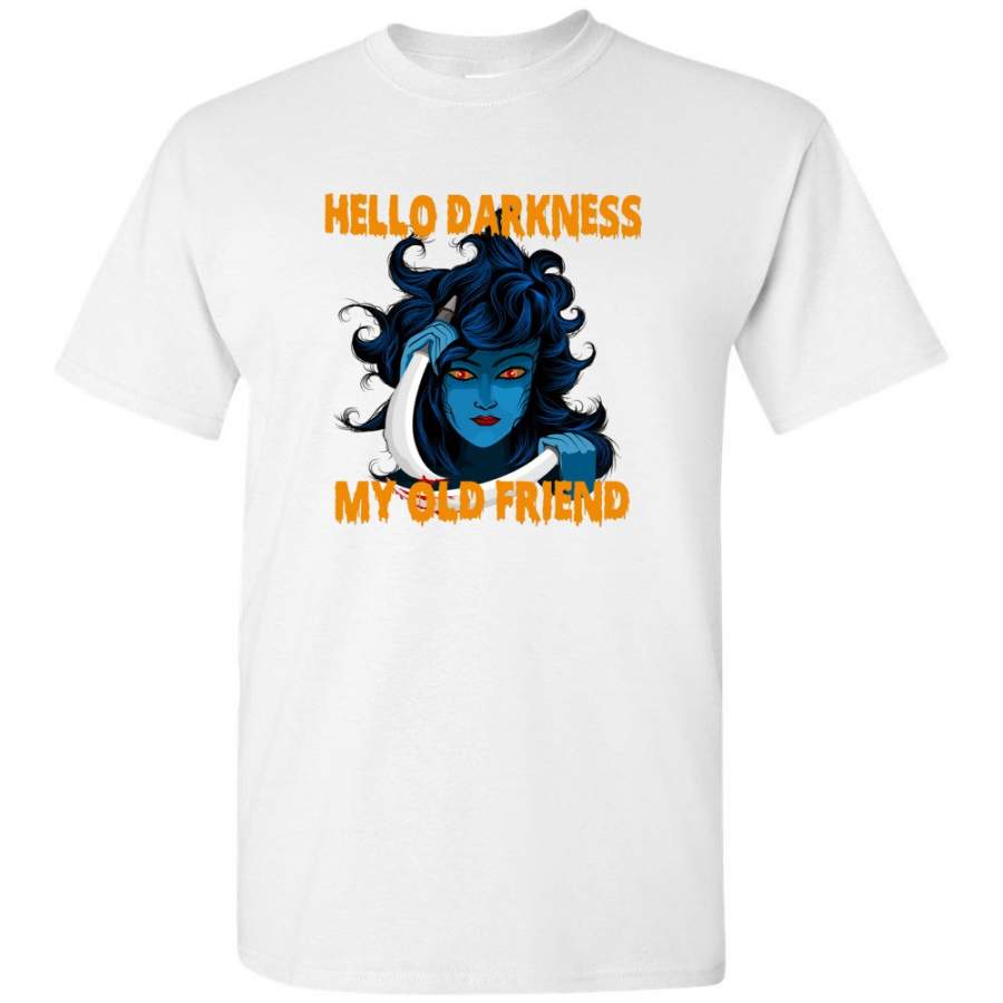 Devil Ghost Hello Darkness My Old Friend Halloween Gift Tee Shirt