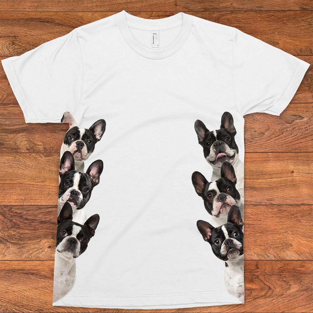 Boston Terrier ?Watching Custom Tshirt