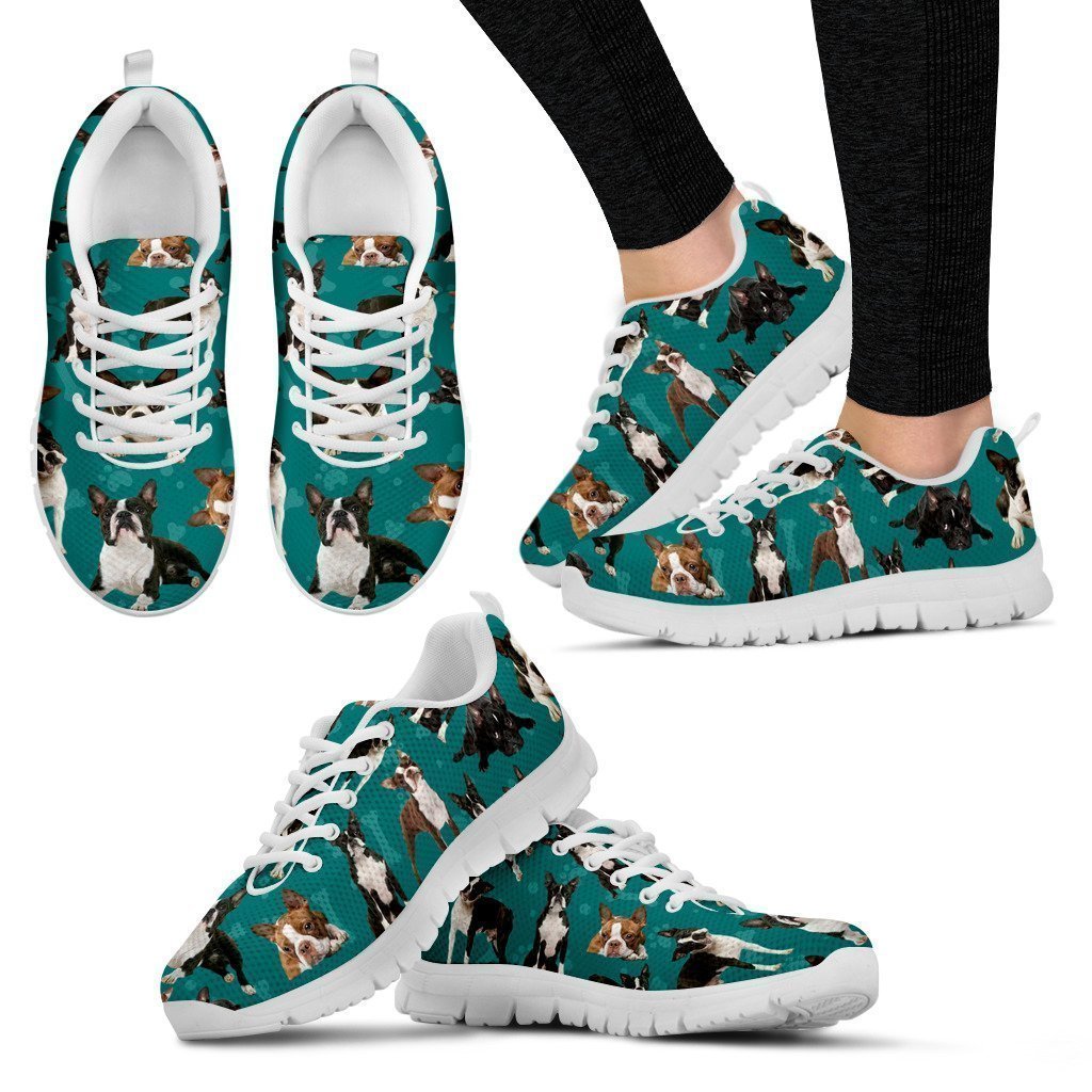 Boston Terrier Women’S Sneakers Style 1 (White)