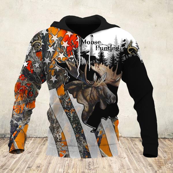 Moose Hunting 3D All Over Print | Hoodie | Unisex | Full Size | Adult | Colorful | HT5254