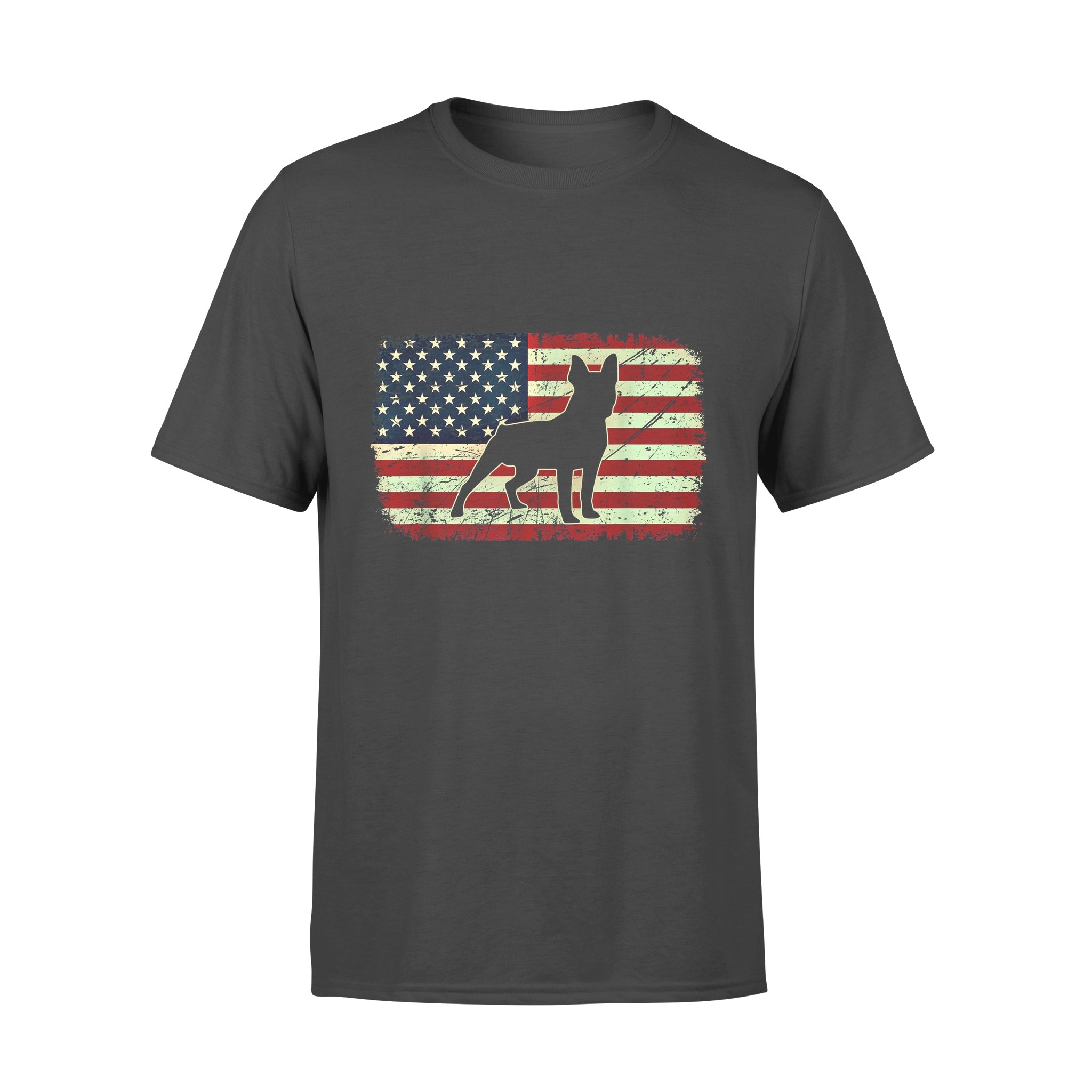 Dog gift idea Vintage American Flag Boston Terrier T-Shirt – Standard T-shirt