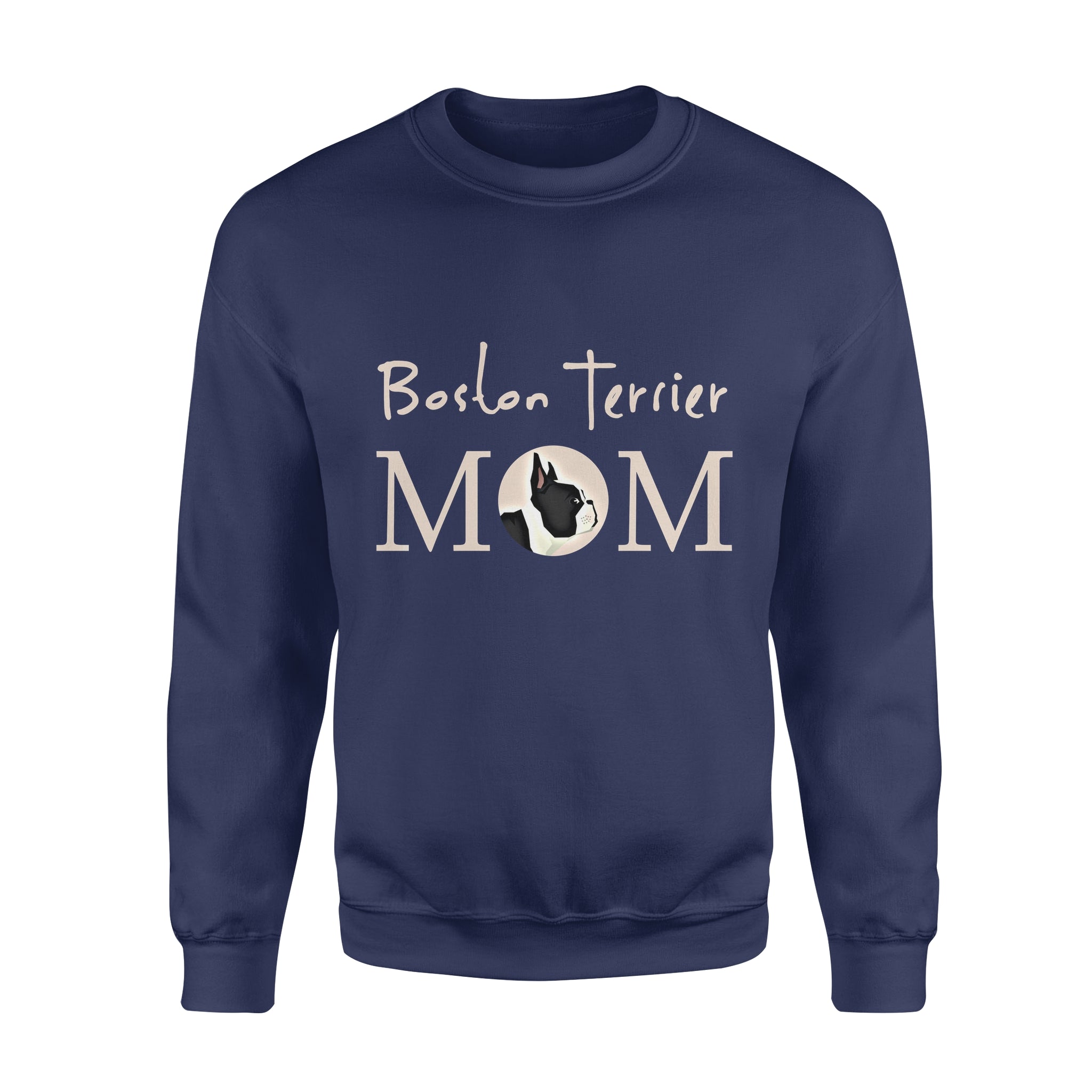 Dog gift idea Trendy Boston Terrier Mom Cute Winter T-Shirt – Standard Fleece Sweatshirt