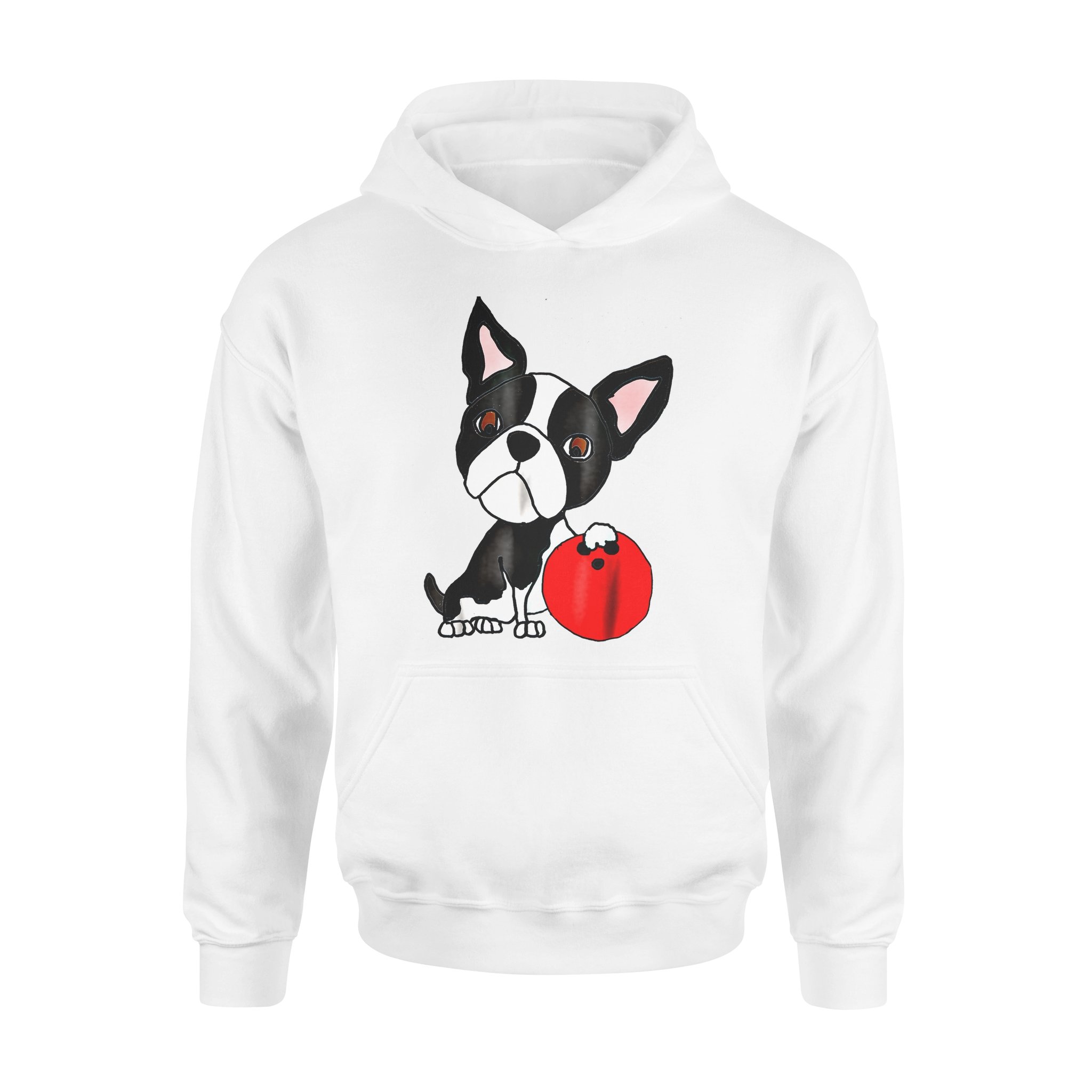 Dog gift idea Smilealotees Funny Boston Terrier Bowling T-Shirt – Standard Hoodie