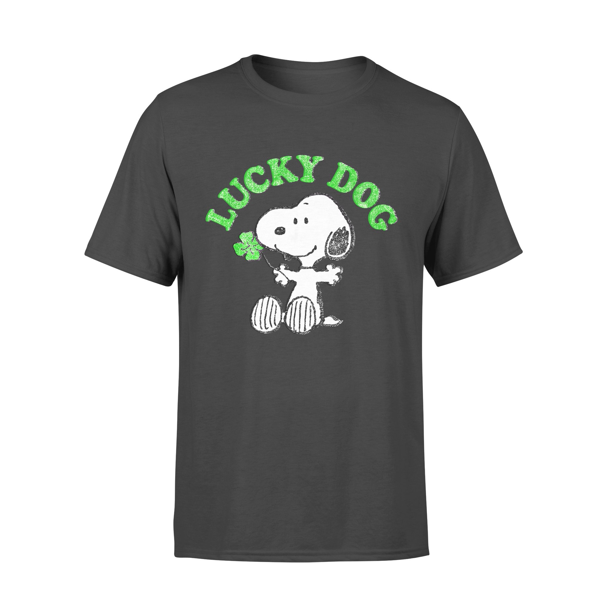 Dog gift idea Peanuts Snoopy Lucky Clover T-Shirt – Standard T-shirt