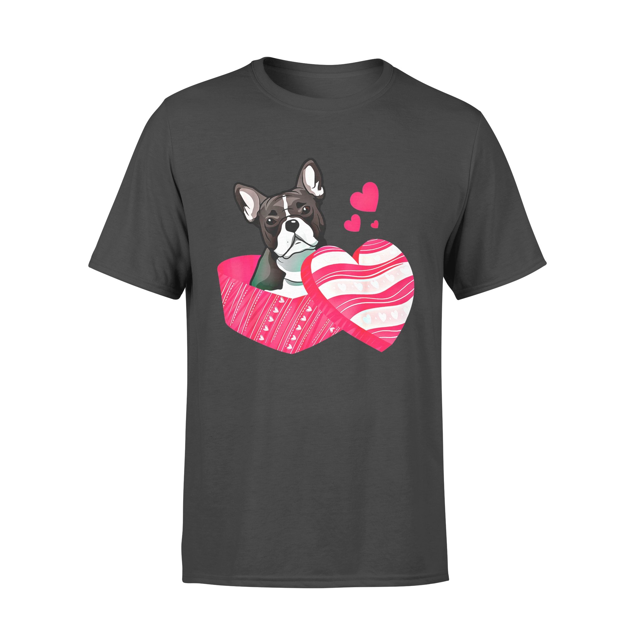 Dog gift idea Love Boston Terrier Valentines Day T-Shirt – Standard T-shirt