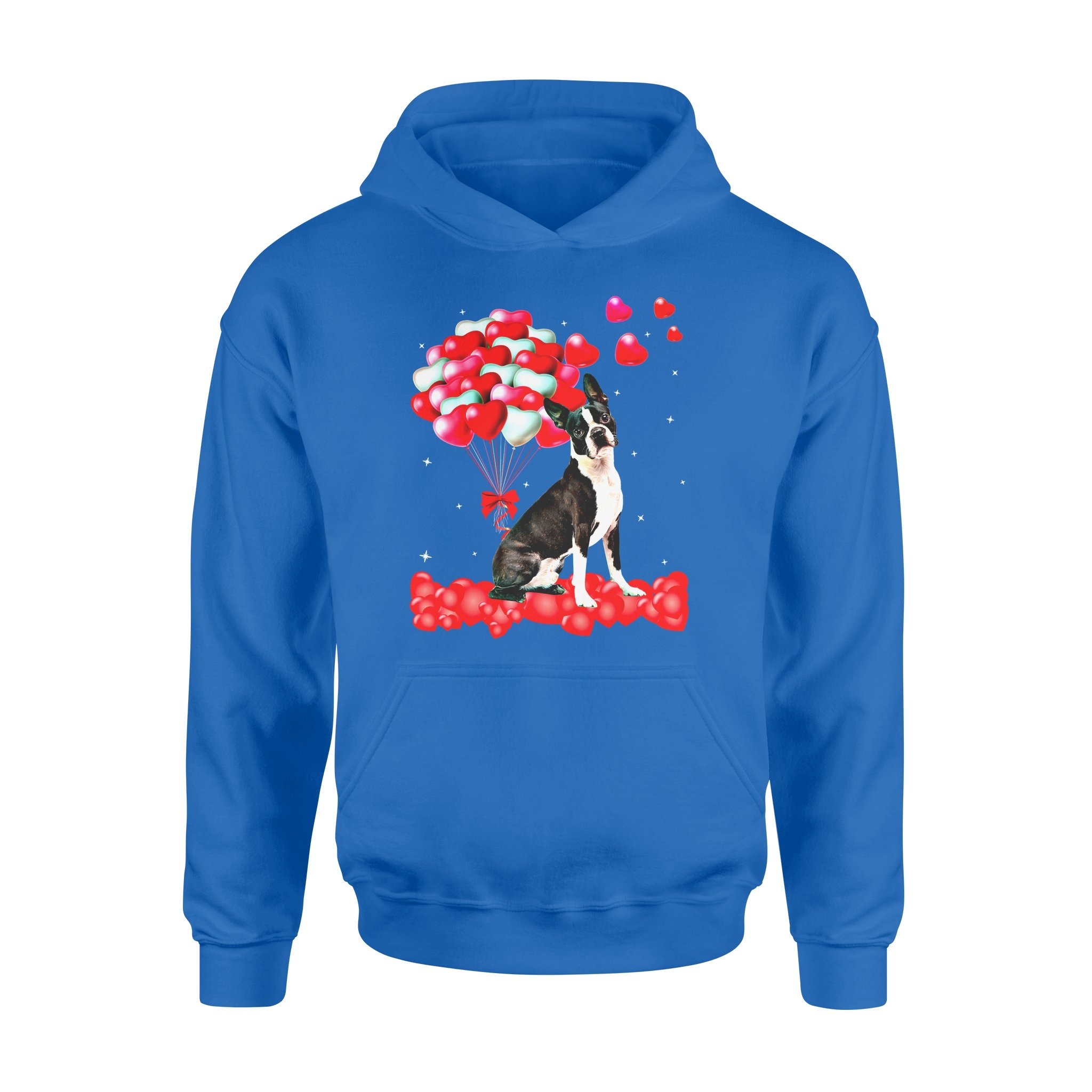 Dog gift idea Boston Terrier Valentine’s Day Outfit Heart Lover T-Shirt – Standard Hoodie