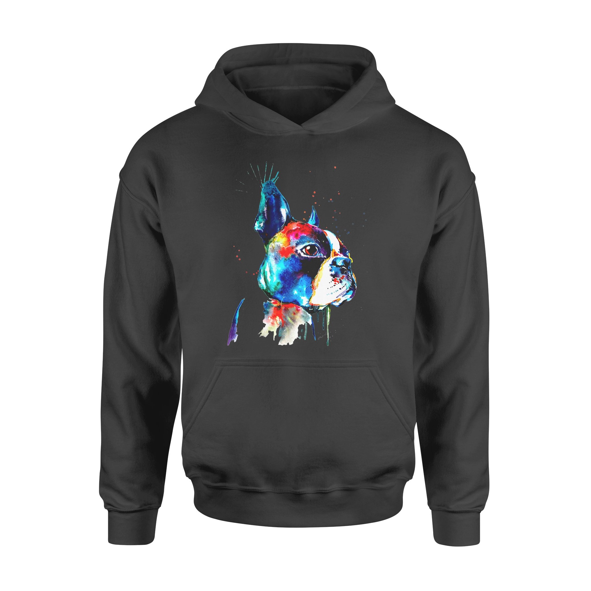 Dog gift idea Boston Terrier Art Funny Dog Bread- Boston Terrier T-Shirt – Standard Hoodie