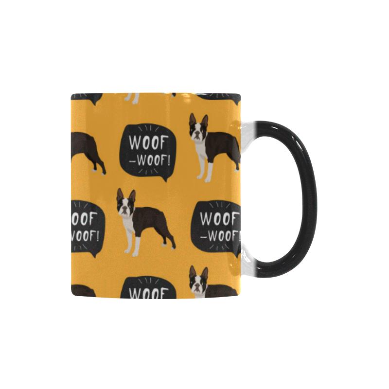 Boston terrier design pattern Morphing Mug Heat Changing Mug