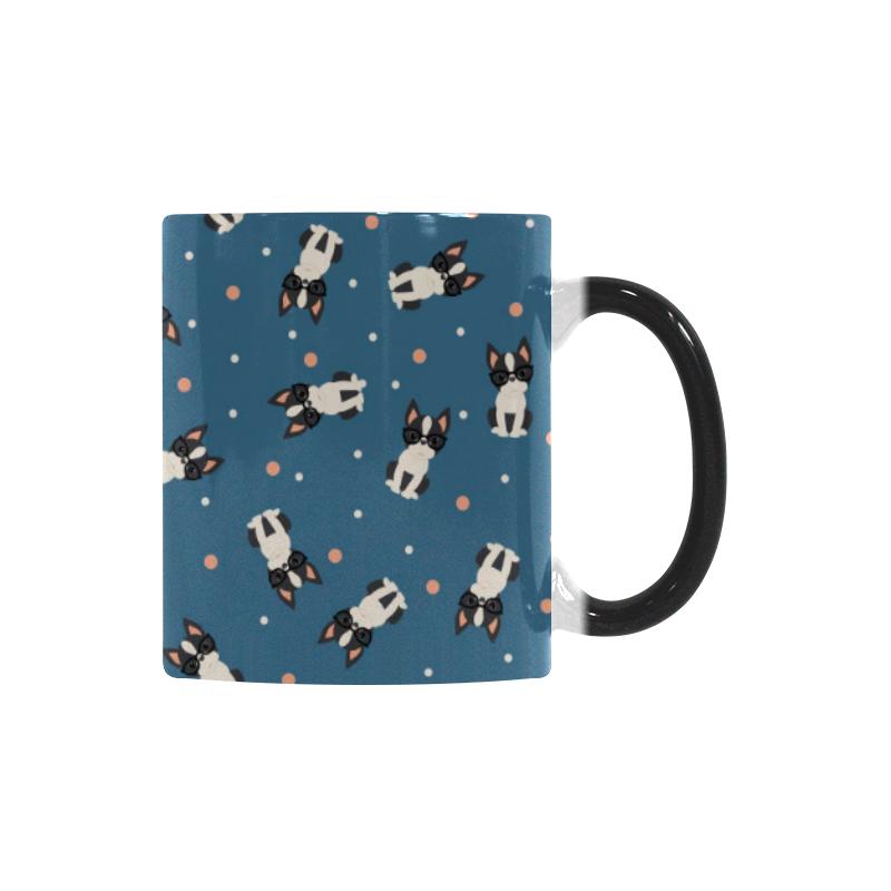 Cute boston terrier dog spattern Morphing Mug Heat Changing Mug