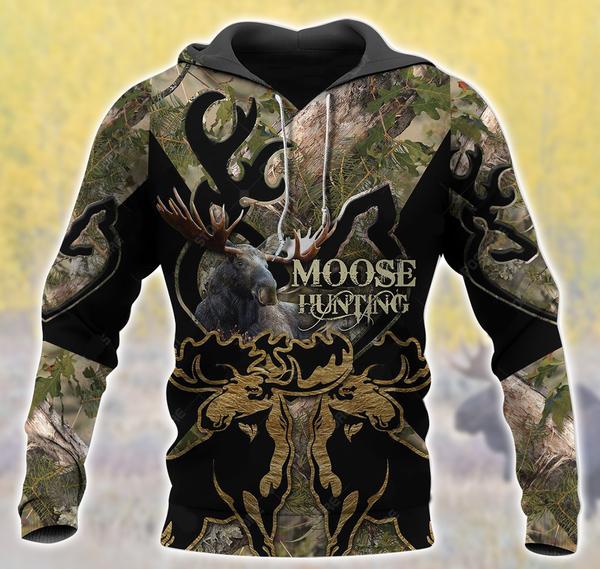 Moose Hunting 3D All Over Print | Hoodie | Unisex | Full Size | Adult | Colorful | HT5285