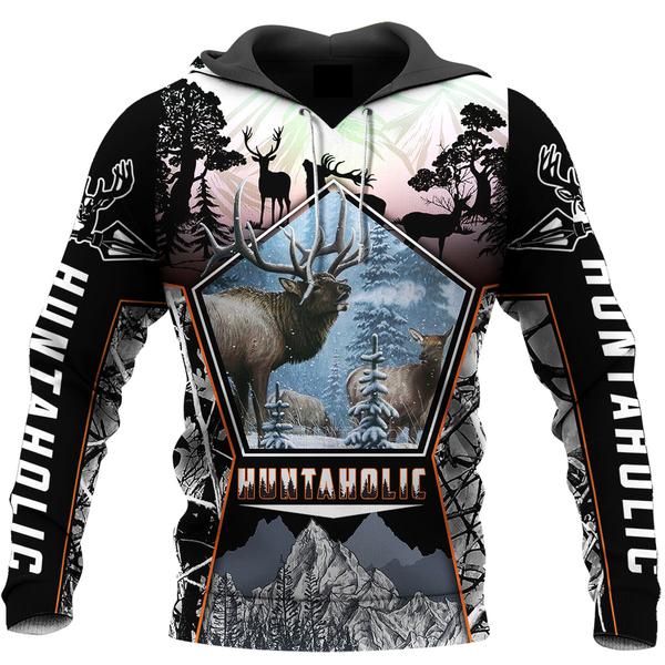 Hunting – Moose Hunter Pentagon 3D All Over Print | Hoodie | Unisex | Full Size | Adult | Colorful | HT5293