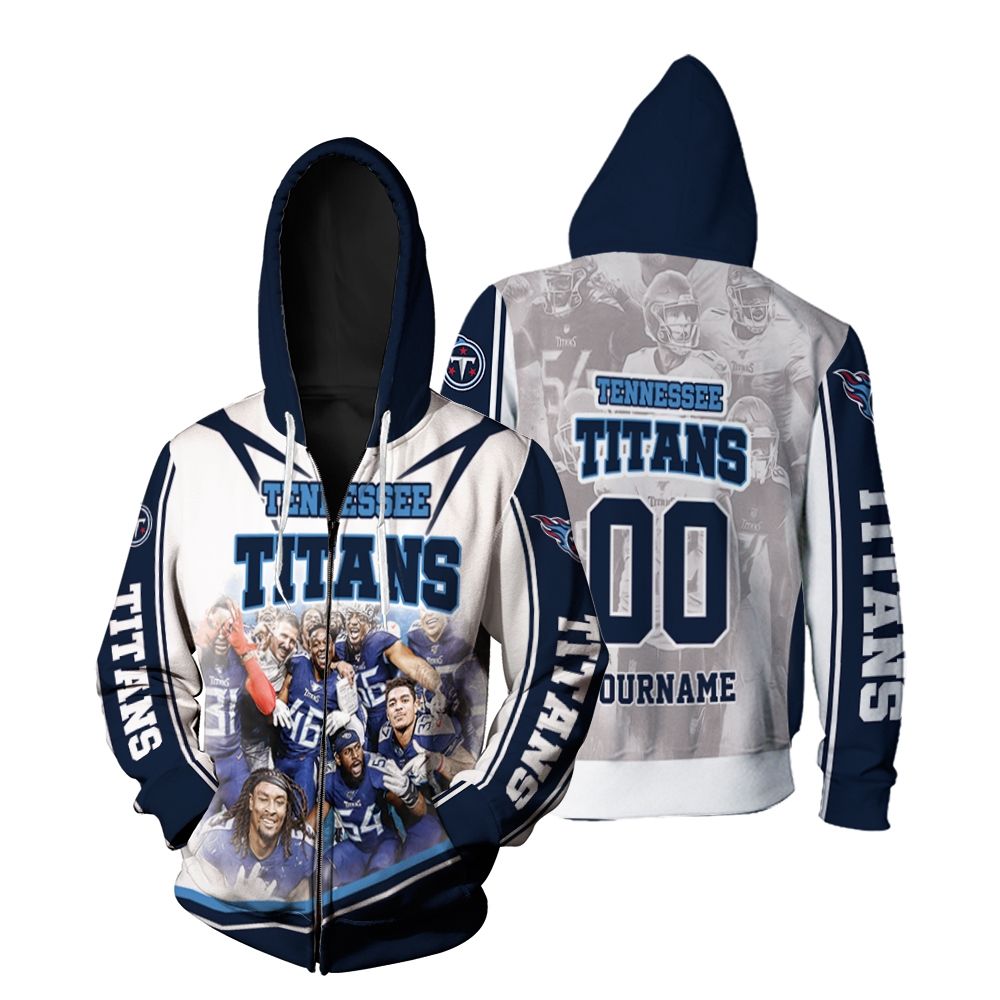 Afc South Division Super Bowl 2021 Tennessee Titans Personalized Zip Hoodie All-Over Print