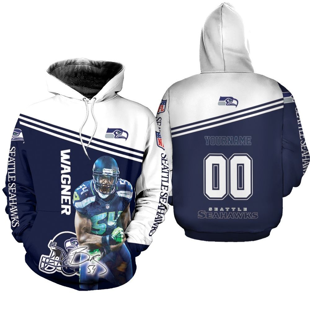 Bobby Wagner Seattle Seahawks Personalized Hoodie All-Over Print