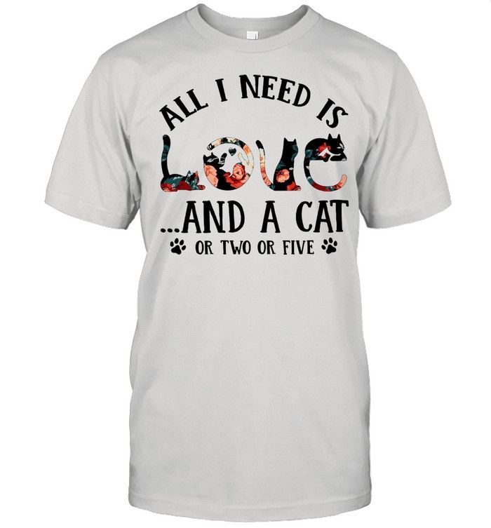 All I Need Is And A Cat Or Two Or Five YW1701692CL T-Shirt