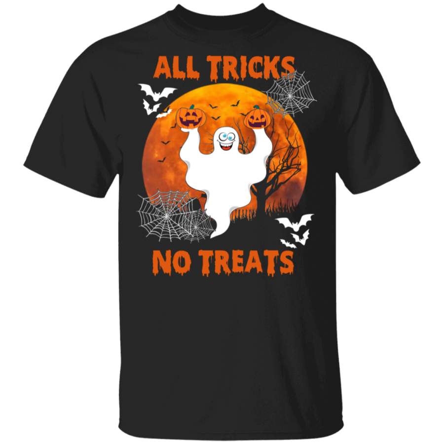 Halloween Ghost Shirt All Tricks No Treats Funny Halloween Ghost Pumpkin Gifts Halloween T-Shirt