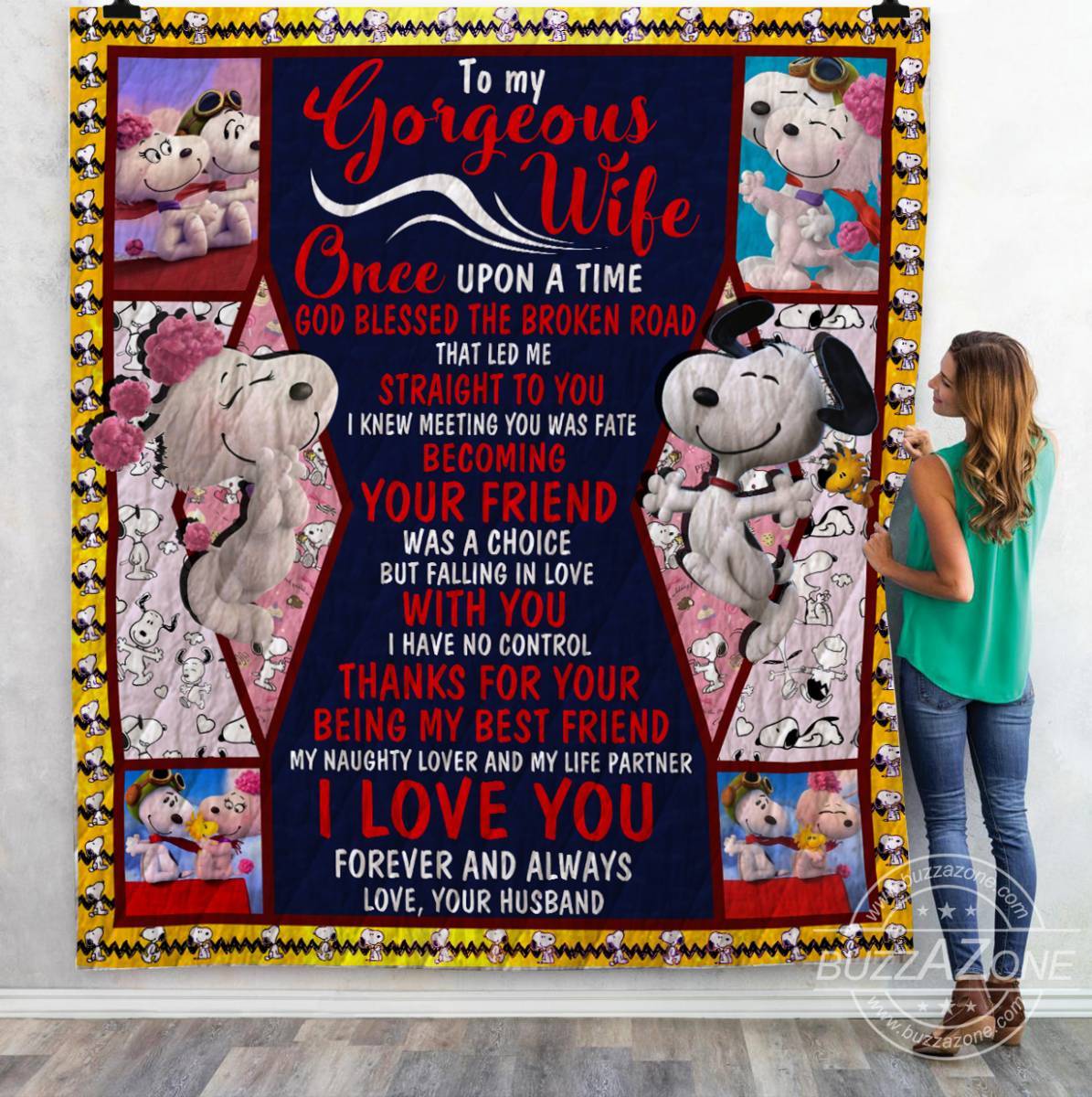 Gift For Your Wife Snoopy Quilt Ko