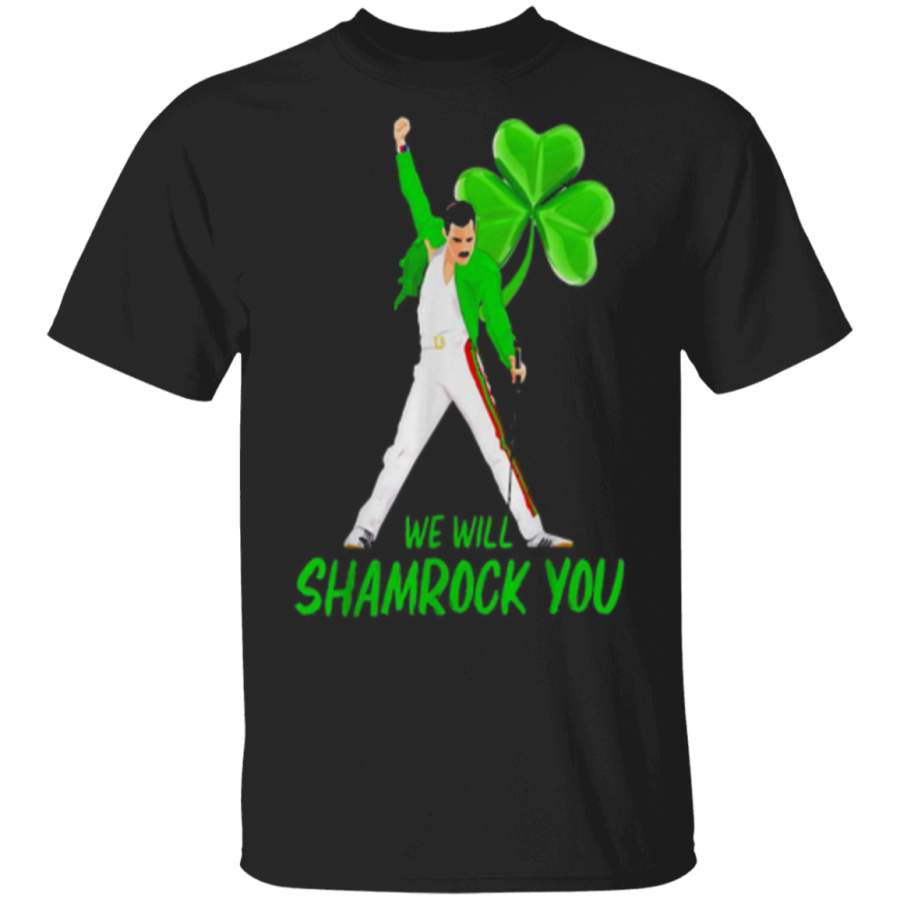 Freddie Mercury we will shamrock you Trending T-Shirt