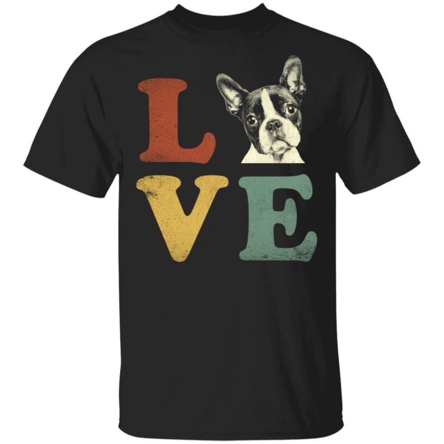 I Love My Boston Terrier Bostie Dog Dad Mom Gift Sweat T Shirt