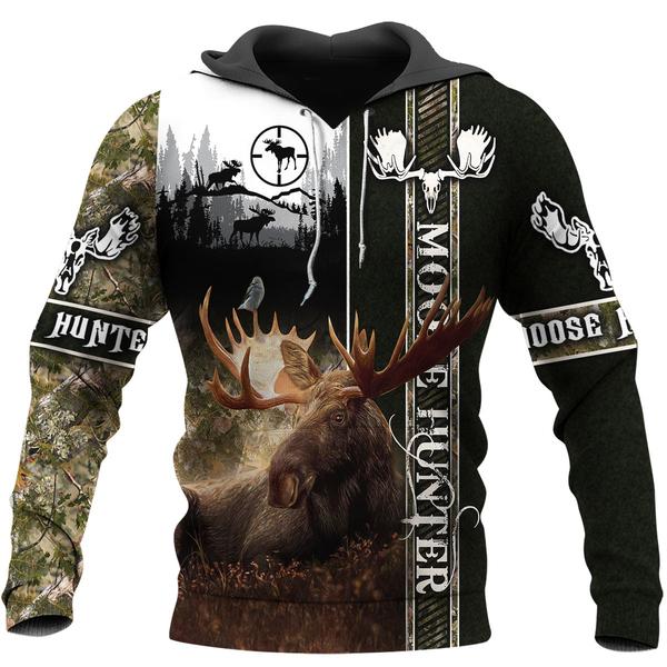 Hunting – Moose Hunter 3D All Over Print | Hoodie | Unisex | Full Size | Adult | Colorful | HT5305