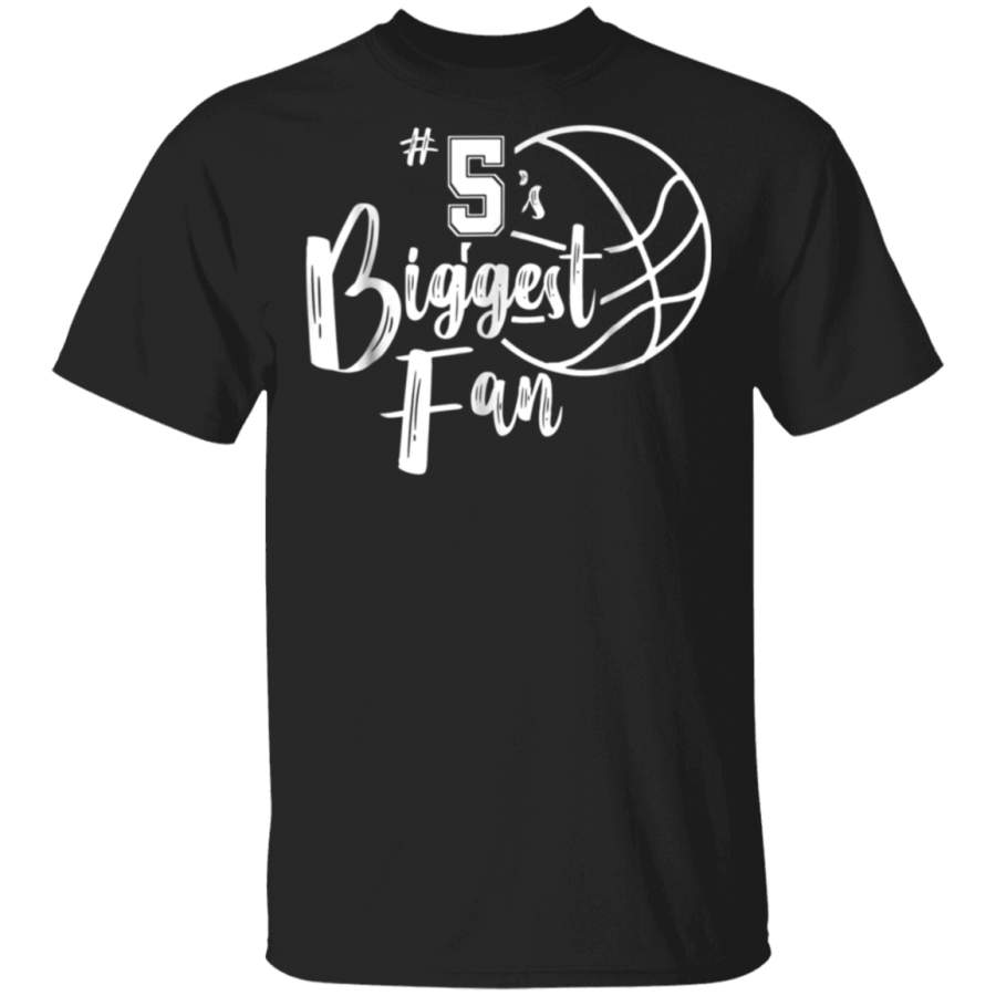 Five 5’s Biggest Fan Basketball Mom Basketball Dad T Shirt